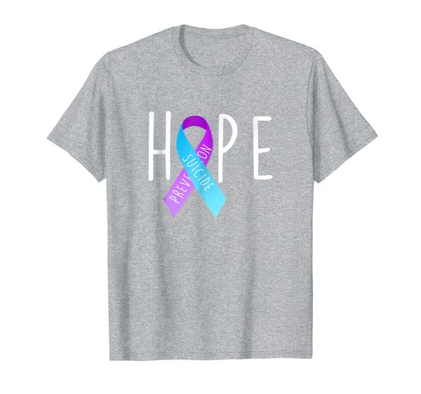 

suicide prevention shirt hope ribbon awareness men women, White;black