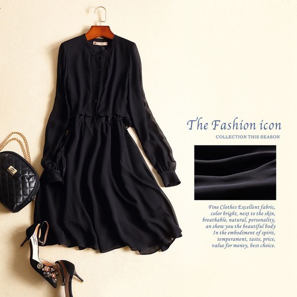 

luxury casual drsslim women's drs in autumn and winter, Black;gray