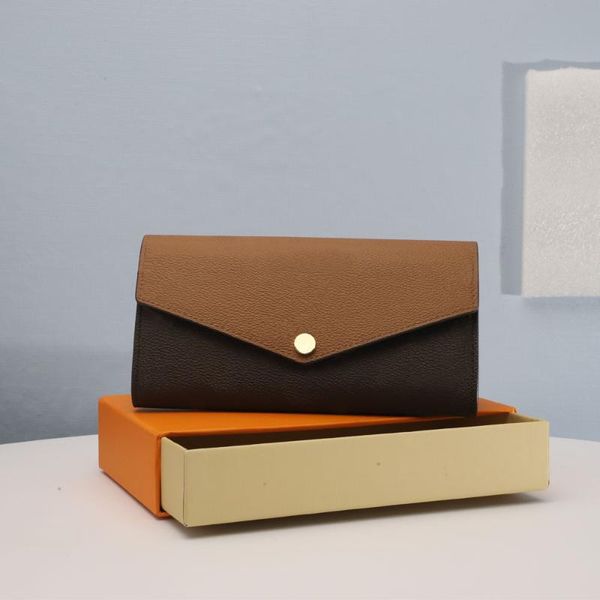 

wallets luxury design large capacity long wallet slot zipper coin purse with gift box delivery 80726, Red;black