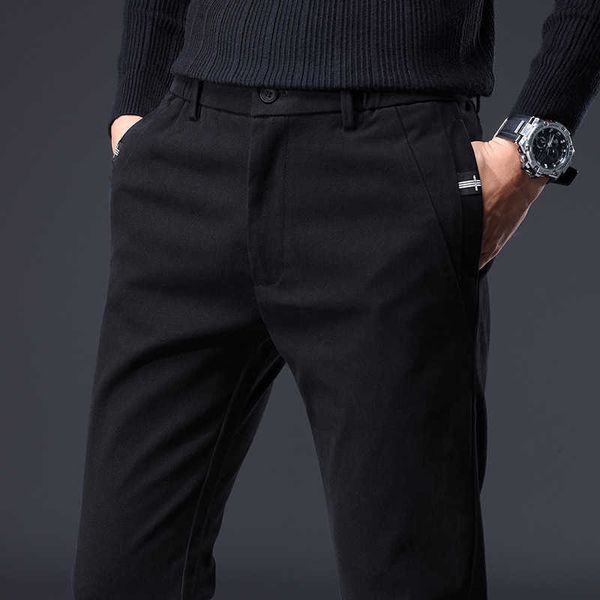 

jeans autumn and winter korean slim casual thick black versatile fashion men's pants trend, Blue