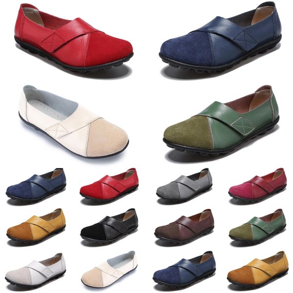 

2021 luxury men women casual shoes black white blue loafers suede leather stitching mens trainers sneakers size 35-44 color7