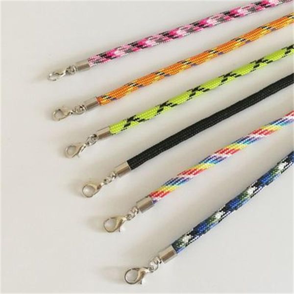 

sunglasses frames korean version of children's multi-purpose color pattern rope glasses chain simple mask ear strap anti-lost slip hook, Silver