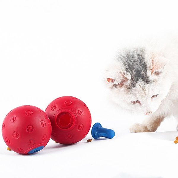 

cat toys plastic toy dispensing ball red color 7cm for playing