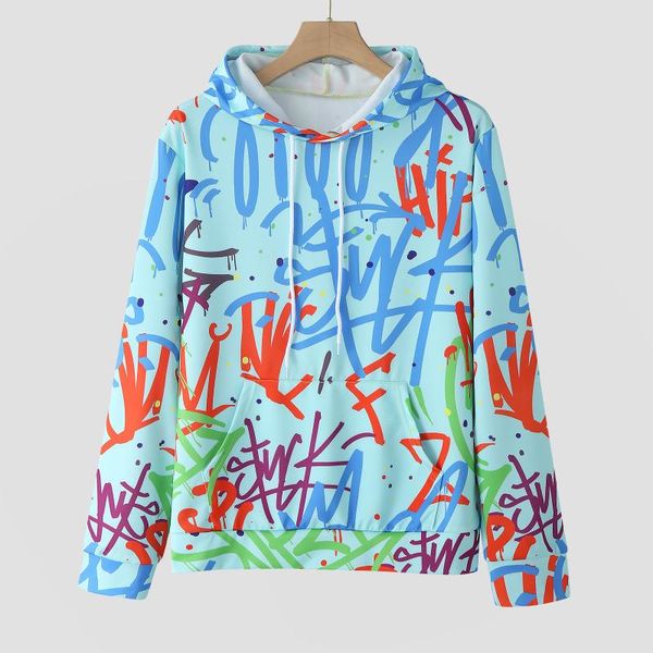 

men's hoodies & sweatshirts autumn casual sweatershirts blouse printed hooded long sleeve slim top, Black