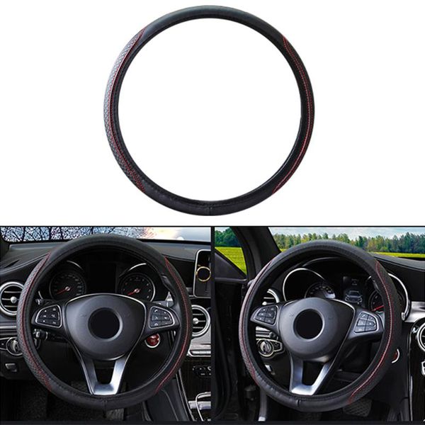 

steering wheel covers car cover skidproof auto anti-slip universal embossing leather styling in stock