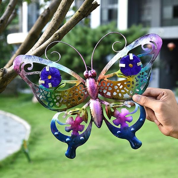 

creative metal wall hanging butterfly hollow background garden bedroom ornament beautiful sculptures crafts decoration figurine decorative o