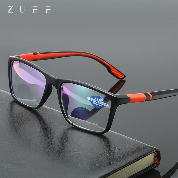 

sunglasses retro simple reading glasses ladies men anti-blu-ray double focus near and far vision, White;black