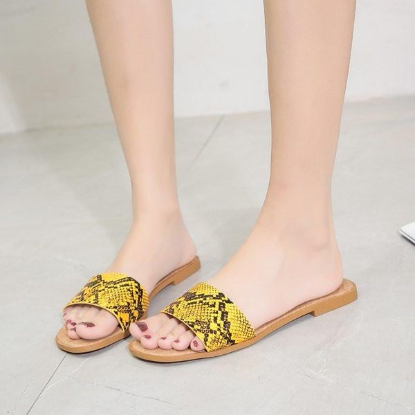 

woman slippers 2021 fashion summer slip on flats shoes casual for women serpentine basic 35-40, Black