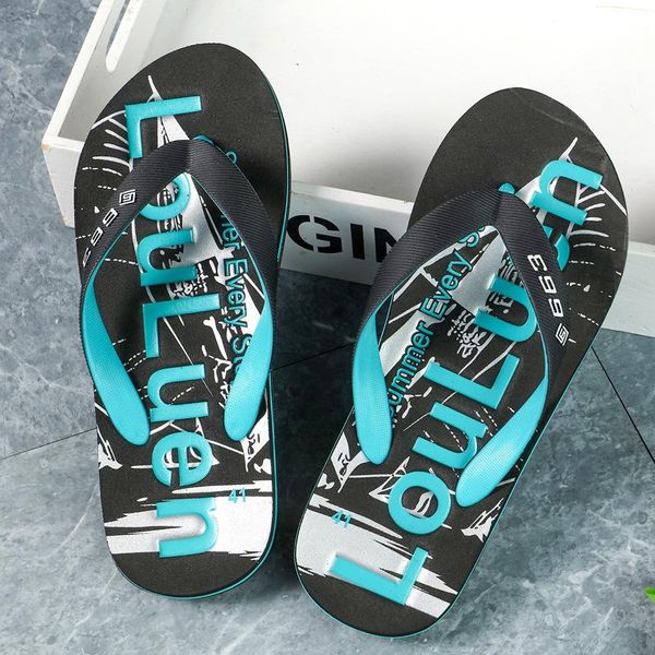 

slippers 2021 trend home travel flip-flops men casual non-slip rubber flexible soles comfortable beach outdoor sandals women, Black