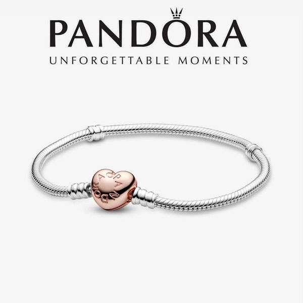 

pandora 925 silver love lady bracelet with box, Golden;silver