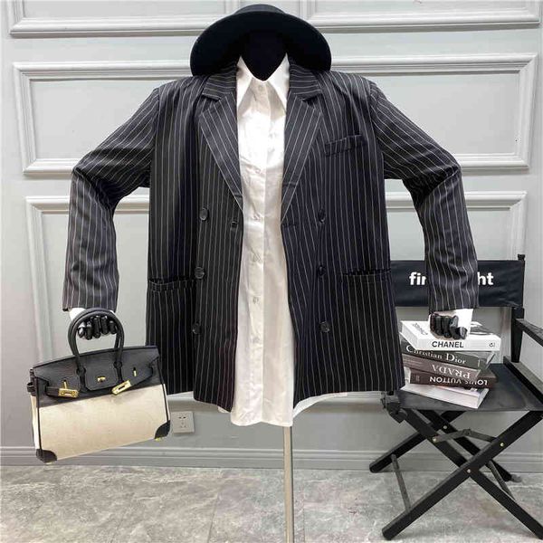 

dress nicho design 2021 vertical lapel double breasted + suit shirt, Black;gray