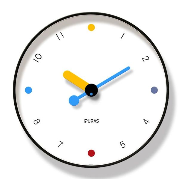 

wall clocks simple decorative metal digital clock living room mute quartz hanging modern design home decor