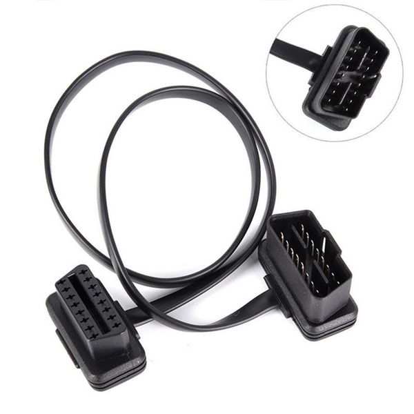 

diagnostic tools 60cm flat+thin as noodle 16 pin socket obd obdii obd2 16pin male to female car scanner extension cable 8core connector