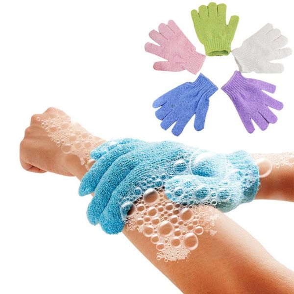 

disposable gloves 5pcs shower exfoliating wash skin spa bath foam skid resistance body massage cleaning loofah scrubber