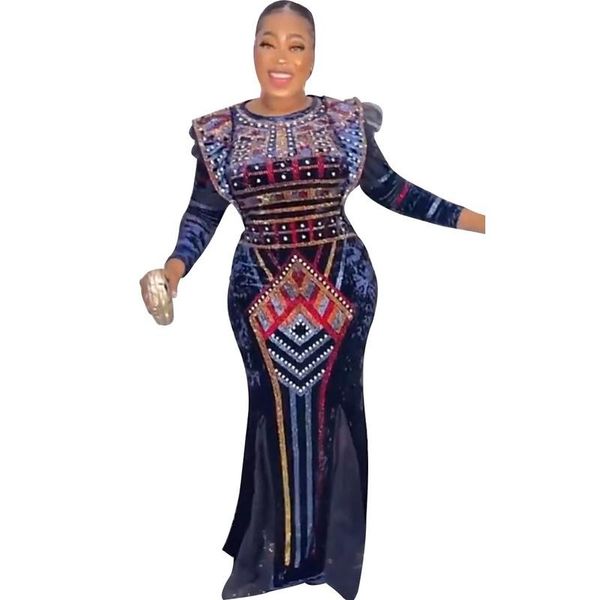 

ethnic clothing christmas african dresses for women design dashiki beading abaya maxi bazin vintage robe gowns africa party maxidress, Red