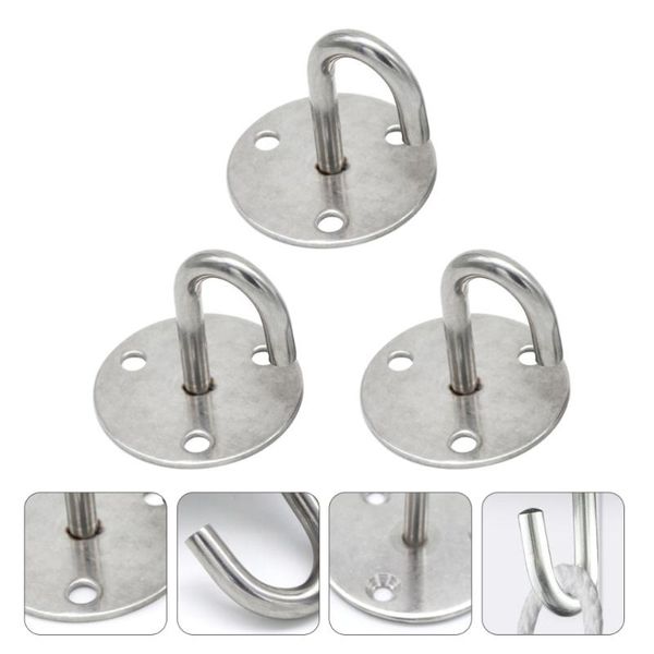 

hooks & rails 3pcs stainless steel j type fixed hook storage wall-mounted for home