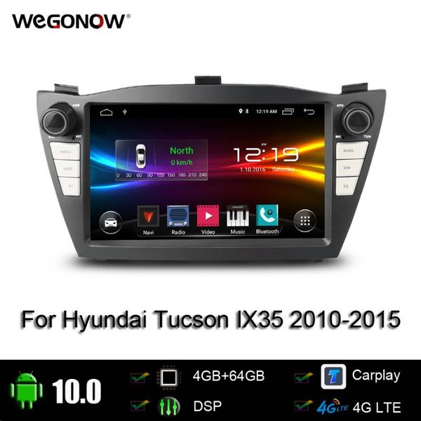 

player 8" dsp android 10.0 4g + 64g car dvd gps map carplay let wifi bluetooth rds radio for tucson ix35 2010-2021