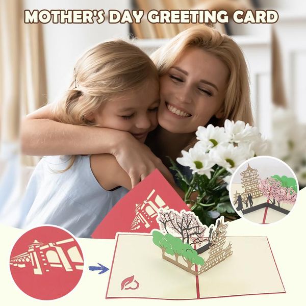 

handmade paper greeting cards postcard thanksgiving mother's day valentine's birthday creative gift wrap
