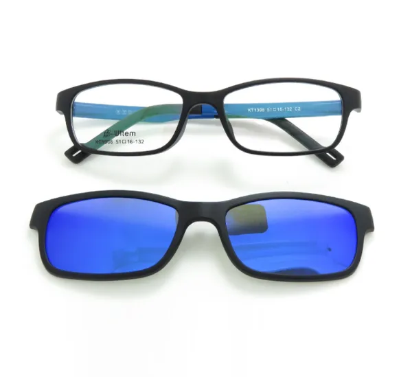 Moda Óculos de Sol Quadros Ultra-LightGlasses Ímã Clipe em Myopia Moldura Polarizada Óculos Funcionais 3D Vidros Ultem UV 400 KT1306