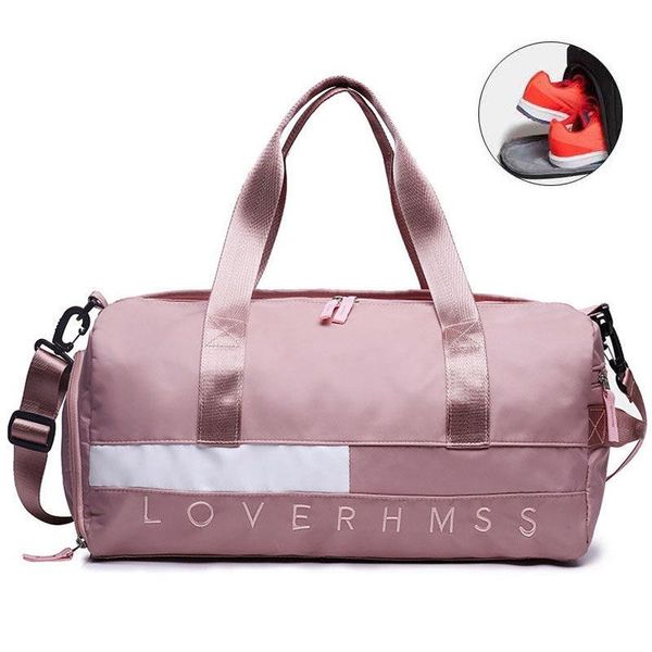 

wet dry large sports bag for women fitness sac de sport femme waterproof travel training shoes outdoor men gym pink bags