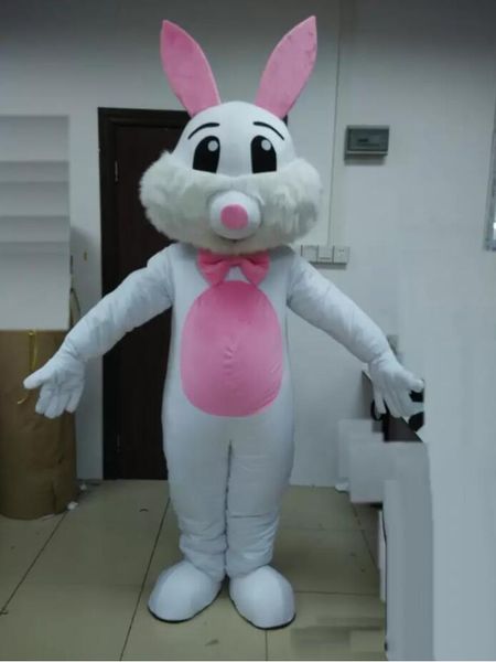 Dragon Yıl Deluxe Peluş Cadılar Bayramı Tavşan Maskot Kostüm Yüksek Kalite Özelleştirmek Karikatür Bunny Anime Tema Karakter Yetişkin Boyutu Noel Karnaval Fantezi Elbise