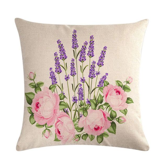 

cushion/decorative pillow cover purple lavender pattern plant linen car el home sofa decorative 1 piece 45 x45cm