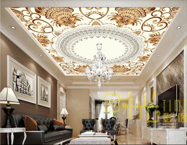 

wallpapers 3d ceiling murals po wallpaper elegant and exquisite european pattern home decor wall for living room