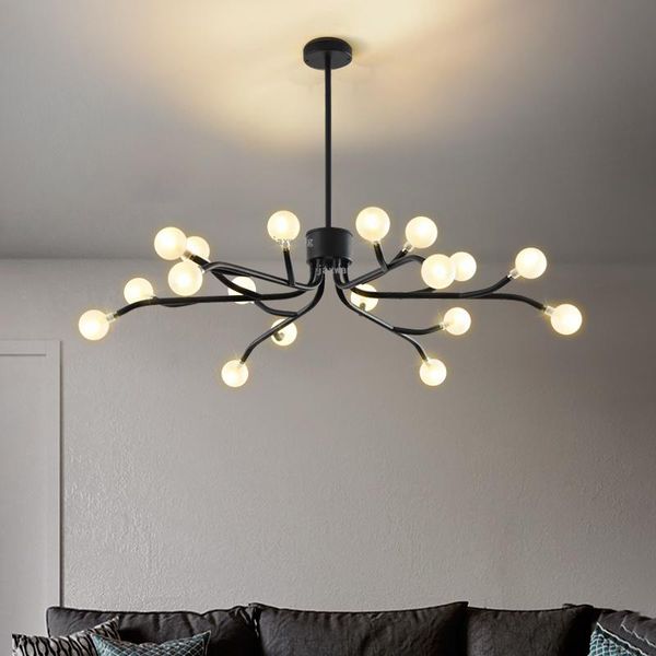 

chandeliers nordic led glass luster loft modern restaurant hanglamp chandelier lighting living room luxury home