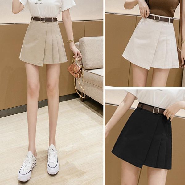 

skirts pleated skirt women's high waist a-line in spring and autumn 2021, Black