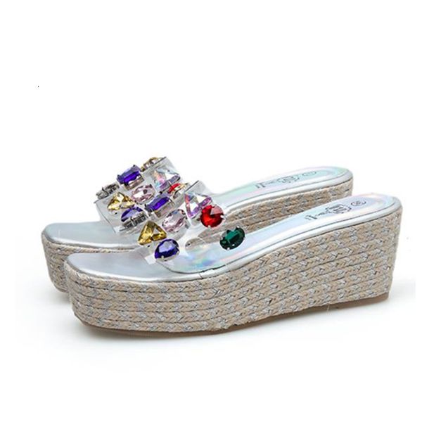 

adorable handmade rhinestone beaded sandals 7cm platform wees high heels designer shoes 9cm size 34 to 40, Black