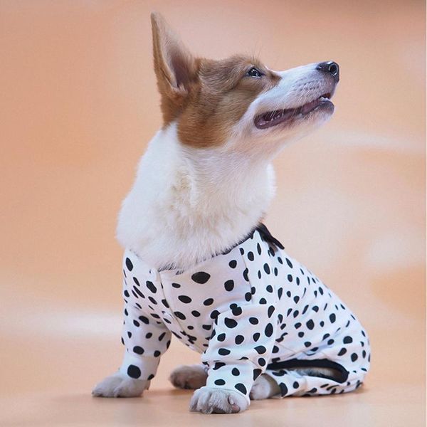 

dog apparel 1pc simple style classic pattern pet sleepwear (black white)