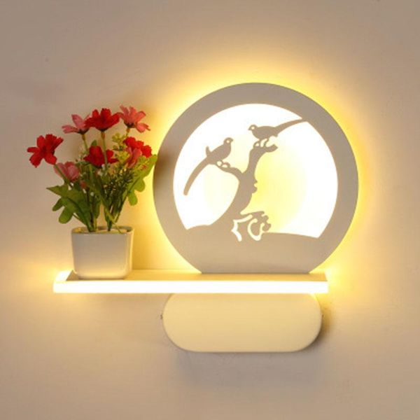 

wall lamp luminaria led acrylic miroir mural mounted bedside reading lamps lighting bed room fixtures