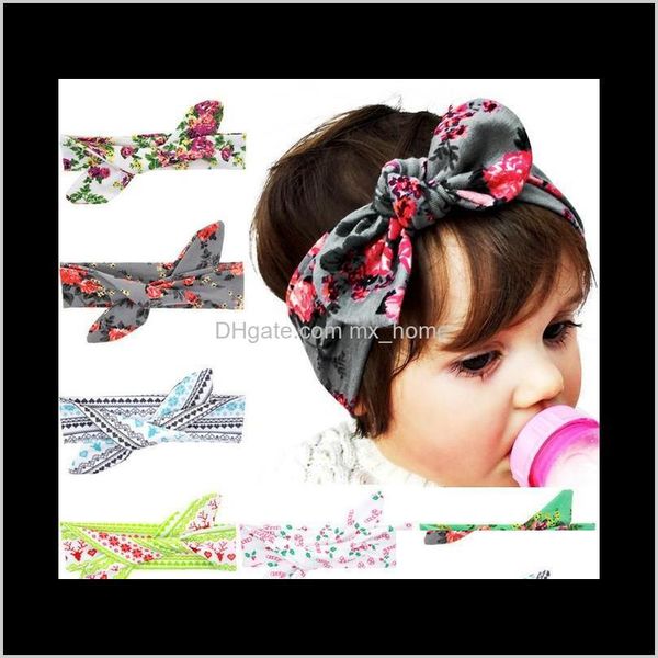 Banda de orelha de coelho diy gravata headband algodão bohemia top knoknot embalagem sem jmtee acessórios j6dpv