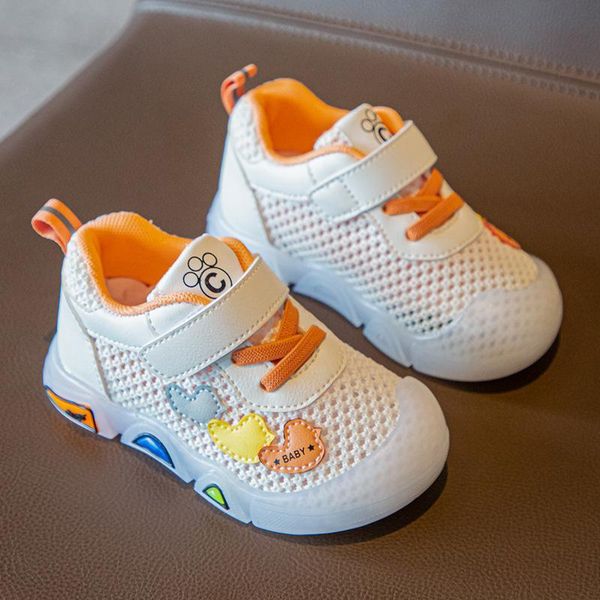 

summer boys & girls toddler shoes no-slip fashion air mesh breathable kids sneakers children sports casual size 21-30 athletic outdoor, Black