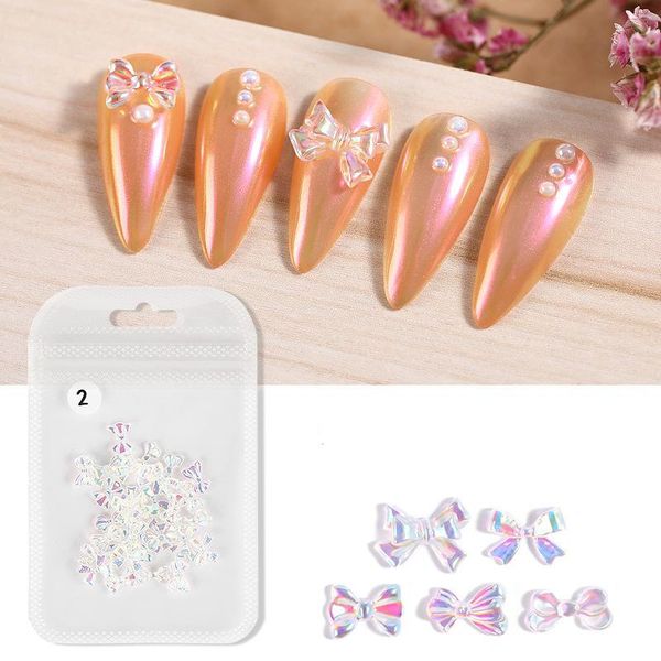 

nail art kits 3d resin bow glitter ab decorations summer home fashion polish ornament manicure decals diy accessories