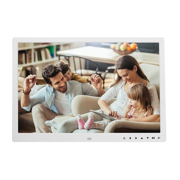 

17-inch hd digital po frame remote music video picture player (white eu) frames po