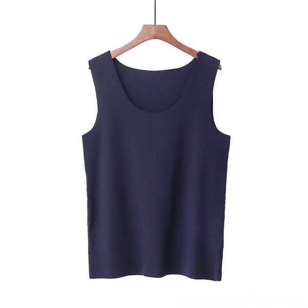 

ocb winter warm traceless velvet thermal vest women' double-sided men' tank ground fur bottomed round neck wide shoulder sleeve, White;black