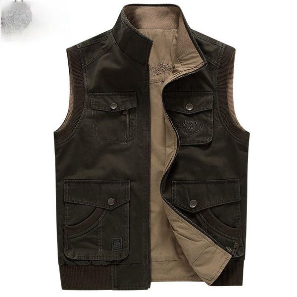 

men's vests 2021sleeveless jacket vest plus big size waistcoat male pographer large 5xl 6xl 7xl 8xl 9xl many pocket unloading, Black;white