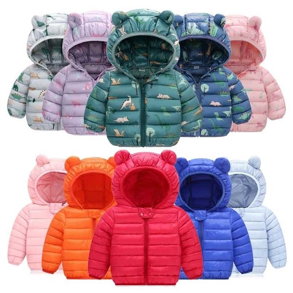 Casacos de inverno jaquetas meninos e meninas outono Outerwear com capuz para crianças casaco 211027