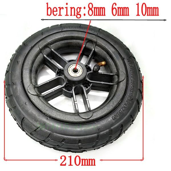 

motorcycle wheels & tires pcs e-twow s2 m8 m10 pneumatic 8" scooter 200x45 wheel castor with tyre tube parts