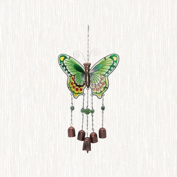 

decorative objects & figurines 1pc galss pendant hanging wind chime iron aeolian bell ceiling for home garden hallway