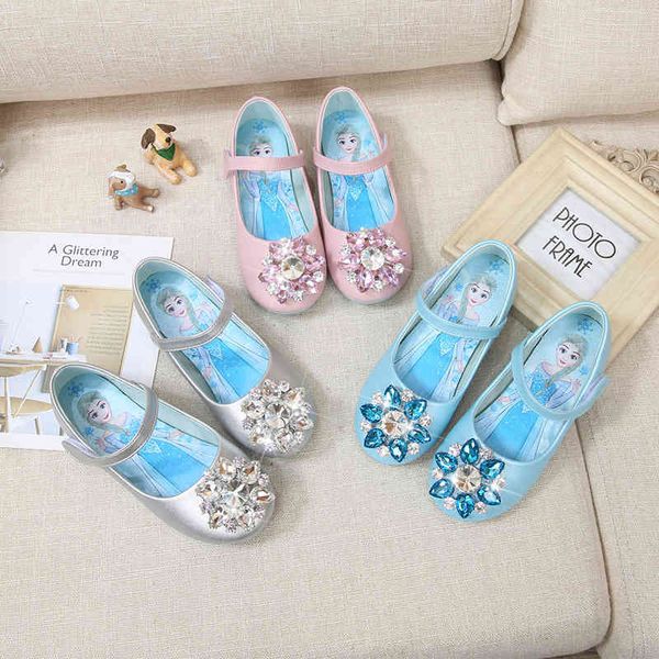 

70% off factory online girls' shoes with velcro 2021 new snow and ice fate princess aisha girls' straight, Black