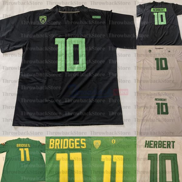 Custom Oregon Ducks College Futebol 10 Justin Herbert 7 CJ Verdell 89 DJ Johnson 5 Kayvon Thibodeaux Jersey