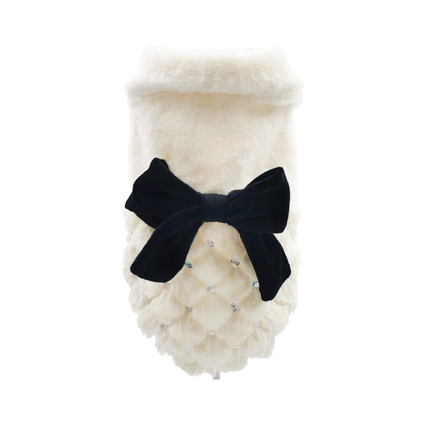 

cat costumes fashion cute pet small dog clothes bowknot skirt elegant luxury fur winter coat princess dress