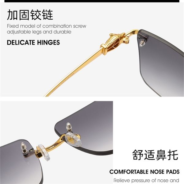 

80% off wholesale new men's rimless sunglasses 11, White;black