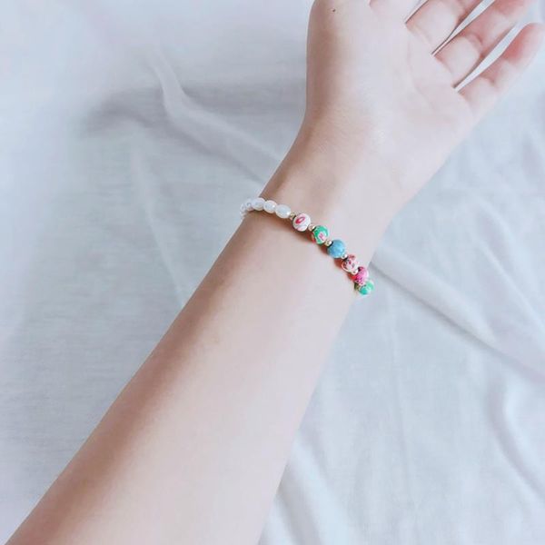 

charm bracelets natural freshwater pearl bracelet women fresh girl wild temperament sweet fashion simple niche design 2021, Golden;silver