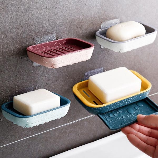 

soap dishes cute box drain bathroom shower holder dish storage tray supplies gadgets