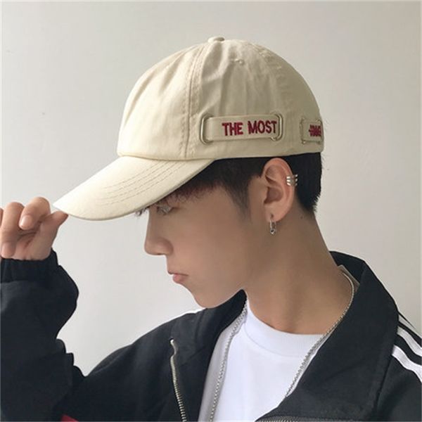 

hat men hip hop baseball korean trendy versatile sun black and white leisure travel protection cap, Blue;gray
