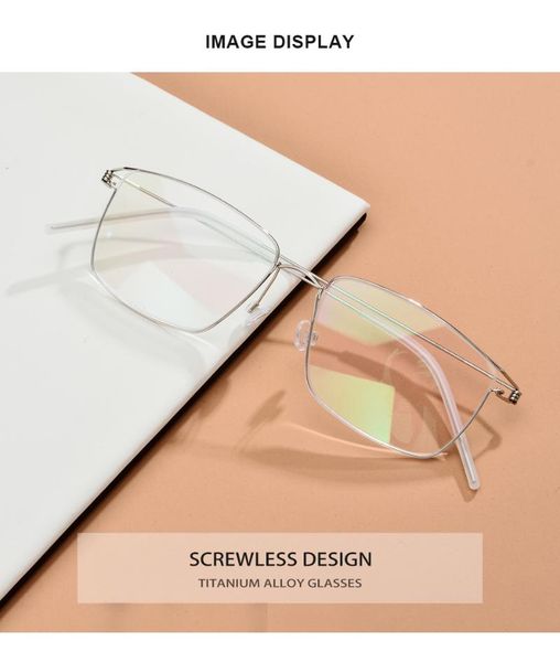 

titaium alloy glasses frame retro women optical eyewear ultralight clear lens prescription myopia eyeglasses men spectacle fashion sunglasse, Black