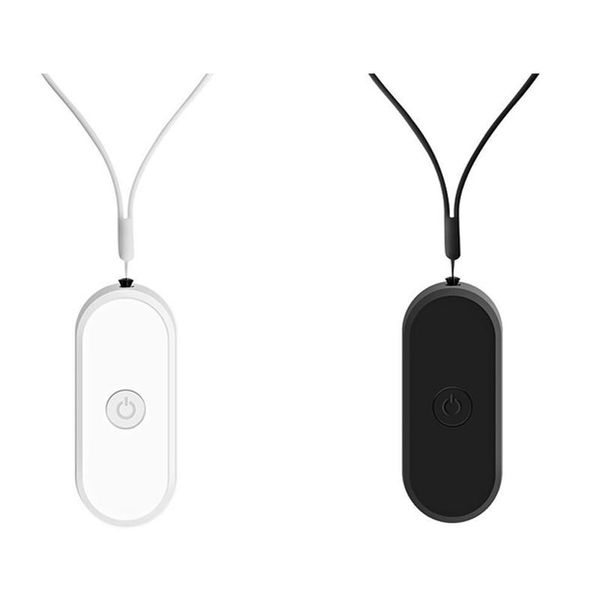 

air purifiers 2 pcs hanging neck purifier, stylish personal wearable mini portable negative ion white & black